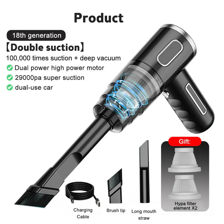 ProCar™ Wireless Car Vacuum Cleaner USB Charging 2000Mah Portable Mini