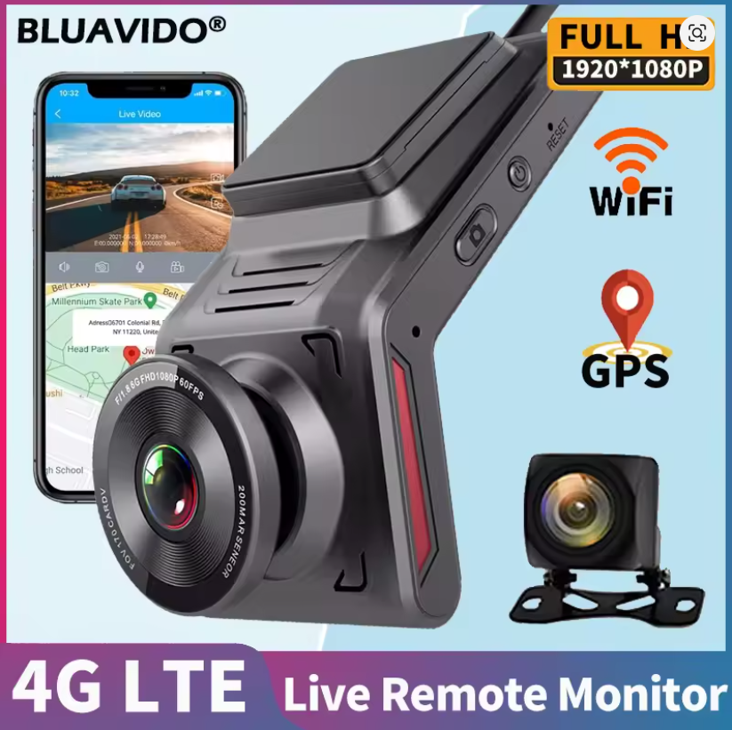 ProCar™4K Car Dash Cam Front & Rear WiFi Car Camera Auto Night Vision Parking Monitor